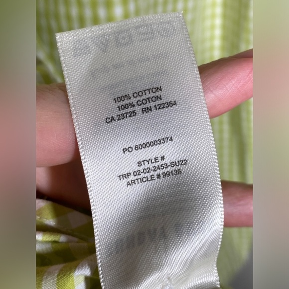 Artizia Sunday Best Plaid Gingham Button Down Collard Long Sleeve Shirt - Picture 6 of 6